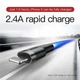 Кабель Baseus USB - Lightning 0.5 метра 2.4A Cafule black/gray (CALKLF-AG1) - изображение 7