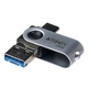 Flash Patriot USB 3.1 Trinity 3-in-1 128GB (Type-A/Type-C/micro-USB) Black (PEF128GTRI3USB) - зображення 1