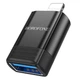 Кабель BOROFONE BV18 iP male to USB female USB2.0 adapter Black - зображення 1