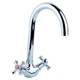 Cмеситель для кухни двухвентильный AQUATICA PL-4B455C хром силумин 9777130 - изображение 1