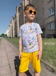 Комплект для хлопчика (футболка+шорти) Носи своє 128 Жовтий (p-7934-74593) - зображення 2
