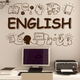 Вінілові наклейки English 154х97см наклейки для школи англійська Happy Pocket Коричневий матовий - зображення 3