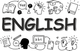 Вінілова наклейка на стіну English 154х97см декор для школи англійська у класі Happy Pocket Чорний матовий (HP-087M-070M) - зображення 7