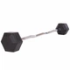 Штанга фіксована вигнута резинова Rubber Hexagon Barbell 35кг Zelart (гриф l-95см) (TA-6231-35) - зображення 1