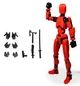 Игровая шарнирная экшн-фигурка TITAN T13 сборная подвижная кукла-робот RED 3D, красный (85945854) - изображение 1