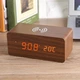 Дерев'яний світлодіодний годинник з бездротовою зарядкою UFT Wood Wireless clock Brown (UFTWWclockb) - зображення 1