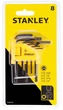 Набор Шестигранников Дюймовых (1/16"-1/4") 8 шт STANLEY (0-69-252) - изображение 2