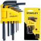 Набор Шестигранников (1,5, 2, 2,5, 3, 4, 5, 5,5, 6 мм) 8 шт STANLEY (0-69-251) - изображение 1
