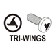 Набор Бит Трехлепестковых TRI-WING ( №1 и №3 ) L=100 мм 2 шт YATO (YT-0496) - изображение 3