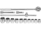 Набор Головок с Трещоткой 3/4" ( 22-50 мм ) 14 шт VOREL (58140) - изображение 2