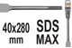 Лопатка на Перфоратор SDS-Max 40 х 280 мм STHOR (23605) - зображення 1