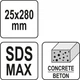 Лопатка Для Перфоратора SDS-Max 25 х 280 мм YATO (YT-47341) - изображение 7