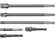 Переходники HEX Для Головок 1/4", 3/8", 1/2", L=50 и 150 мм Набор 6 шт YATO (YT-04629) - изображение 2