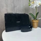 Замшева жіноча сумочка стиль Зара чорна, міні сумка натуральна замша Zara Store - зображення 3