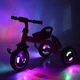 Дитячий триколісний велосипед для дівчинки Turbo Trike зі світловими ефектами фіолетовий LD - зображення 2