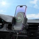 Автодержатель с беспроводной зарядкой BOROFONE BH213 Adelante wireless fast charging car holder(air outlet) Black - изображение 9