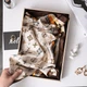 Жіноча хустка бандана шарф пов'язка на шию сумку голову Honey Fashion Accessories бежевий (12-171) - зображення 1