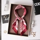 Женский платок бандана шарф повязка на шею сумку голову Honey Fashion Accessories красный (12-177) - изображение 4