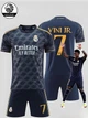 Форма футбольна дитяча Lion VINI JN. (ВІнісіус Жуніор) 7 Реал Мадрид (Real Madrid) 2024, 26-140-150, чорно-сіра - зображення 1
