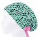 Медицинская шапочка женская HeadwearUniverse универсальная принт Леопард на зелёном - изображение 3