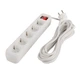 Сетевой фильтр удлинитель Power filtr 2.0м СolorWay 5 розеток White (CW-PSEA52W) - изображение 4