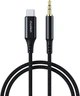 Аудио кабель USB Type-C на 3.5 мм с чипом DAC, 24 бит/96 кГц, 1 м, черный - изображение 1