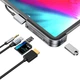Док-станция хаб Baseus USB3.1 Type-C to HDMI USB 3.0x3 TF SD Type C PD 3.5mm Dark Grey (CAHUB-WJ0G) - изображение 3