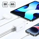 Зарядний пристрій адаптер Ugreen CD244 3xUSB 65W GaN 2хUSB-C+USB-A White (15334) - зображення 4