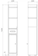 Пенал - шкаф - этажерка в ванную напольная VAN MEBLES Мира 120 см правосторонняя белый - изображение 4