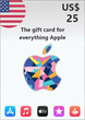 Подарункова карта iTunes 25 USD Gift Card | USA обліковий запис тільки (Ключ активації) - зображення 1