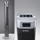Колонний вентилятор з таймером та пультом Powermat GREY TOWER-120 стоячий підлоговий безшумний вентилятор колона - зображення 1