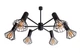 Люстра MSK Electric Diadem на шість плафонів NL 22152-6 BK - зображення 3