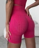 Спортивные женские удлиненные шорты Hot с двойным пуш-ап эффектом и хорошей утяжкой для фитнеса, танцев, йоги M Розовый (MS03000HM) - изображение 2