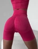 Спортивные женские удлиненные шорты Hot с двойным пуш-ап эффектом и хорошей утяжкой для фитнеса, танцев, йоги M Розовый (MS03000HM) - изображение 3