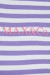 Приталена жіноча футболка в полоску Max&Co S білий/бузковий - зображення 2