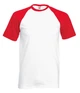 Футболка мужская Fruit of the Loom Valueweight baseball XXL Белый с алым (0610260WM2XL) - изображение 1