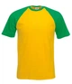 Футболка мужская Fruit of the Loom Valueweight baseball S Желтый с мятным (0610260AMS) - изображение 1