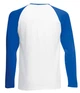Футболка з довгим рукавом чоловіча Fruit of the Loom Long sleeve baseball S Білий із блакитним (0610280AWS) - зображення 2