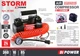Компресор автомобільний, двоциліндровий Storm 12V, 360W, 85 л/хв із зажимами АКБ - изображение 2
