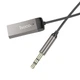Bluetooth-трансмиттер ресивер HOCO E78 Benefit car AUX BT 5.3 receiver with cable Black Metal Gray (6942007605663) - изображение 5