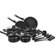 Набір посуду з кухонним приладдям для приготування їжі Cookware Set 13 предметів Чорний - зображення 8