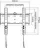 Кріплення кронштейн для TV SATELIT 19-49FIX200 VESA 200x200 Max 30kg Fixed mounts Black - зображення 3