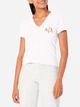 Футболка хлопковая женская Armani Exchange 264548438 XL Белая (1159806051) - изображение 1