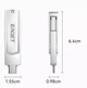 Флешка Брелок Поворотная Двосторонняя 1 Тб 2 в 1 USB 3.2 + OTG Type-C для ПК и телефона Eaget CF22 1Tb Silver - изображение 8