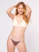 Набор трусиков бикини женских хлопковых Sloggi GO Ribbed Tanga C2P 10213180 XS 2 шт Коричневый/Бежевый (7613139204930) - изображение 4
