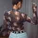 Жіночий прозорий топ кофтинка гольф водолазка Honey Fashion Accessories М/L чорний (10-121) - изображение 8
