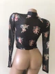 Жіночий прозорий топ кофтинка гольф водолазка Honey Fashion Accessories S/М чорний (10-121) - изображение 5