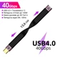 Кабель для быстрой зарядки и синхронизации с Type-C (папа) на Type-C (мама) OEM UC2UC02, 40 Gbps, 100W, USB 4.0, Thunderbolt 3 - изображение 2
