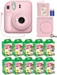 Набор Fujifilm INSTAX Mini 12 Blossom Pink розовая фотокамера мгновенной печати / картриджи 100 фото / чехол / альбом 64 фото Розовый - изображение 1