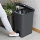 Ведро для мусора MVM с крышкой и педалью BIN-01 30л Антрацит (BIN-01 30L ANTHRACITE) - изображение 3